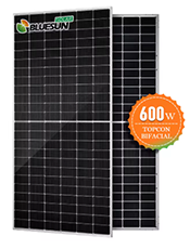 Bluesun JA 500-600W — Monocristallin bifacial haute performance